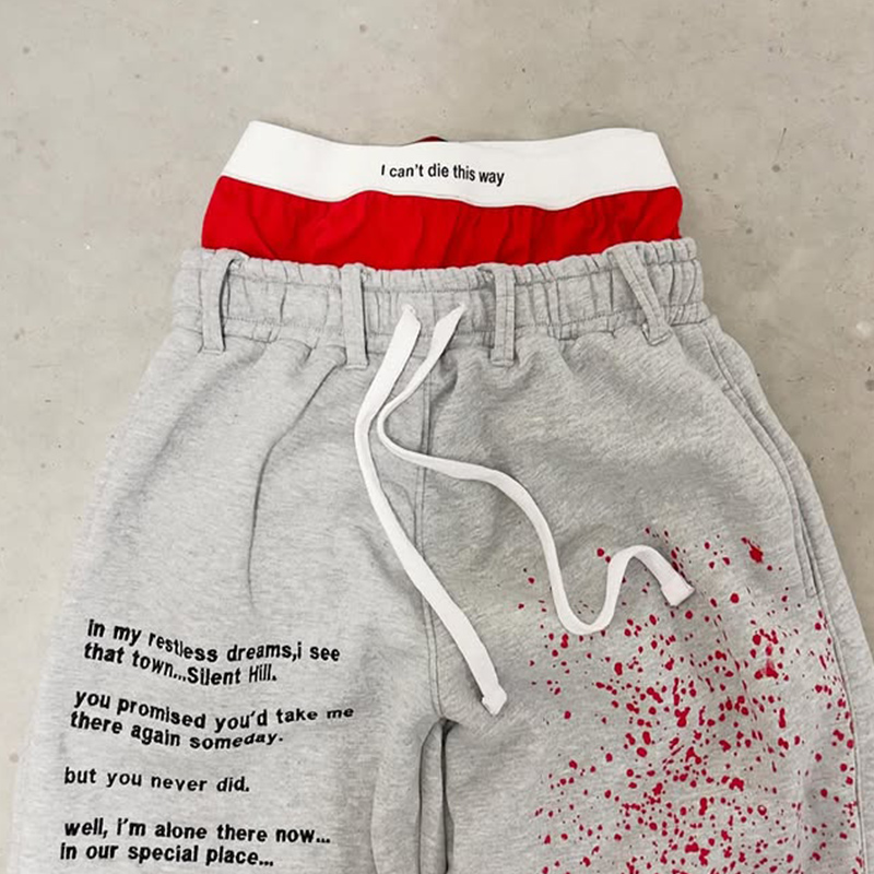 Custom Embroidery Double Waist Wide Leg Sweatpants sweat pants